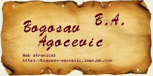 Bogosav Agočević vizit kartica